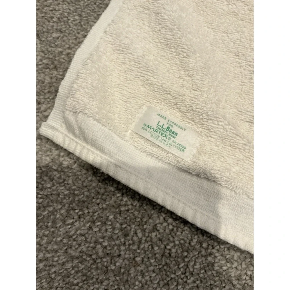 Vintage Bath Beach Towel LL BEAN Cotton Made In USA